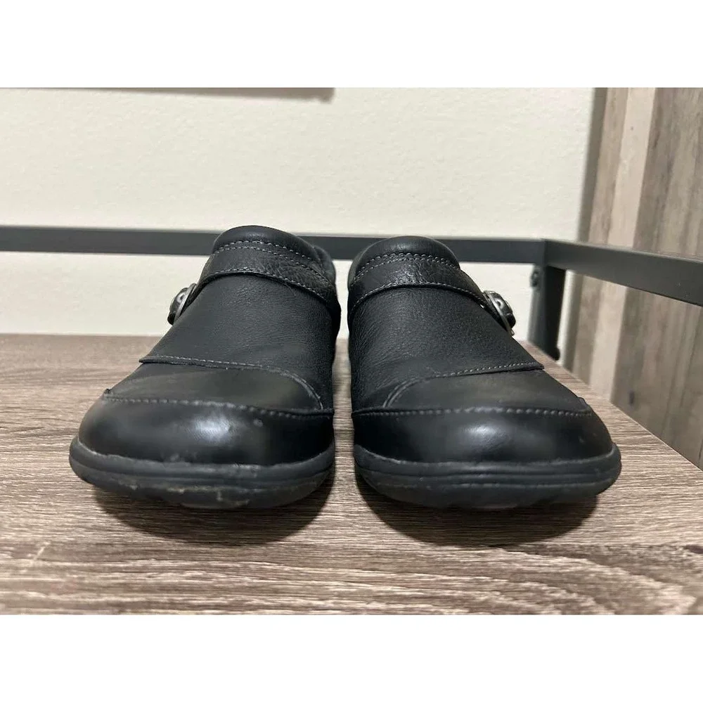 Merrell Encore Black Leather Buckle Slip On Loafers Shoes J69078 Womens 7 - Picture 6 of 8